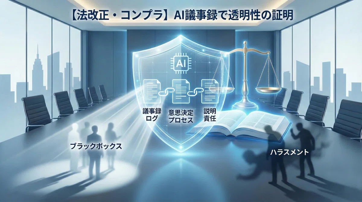 AI議事録で透明性の証明