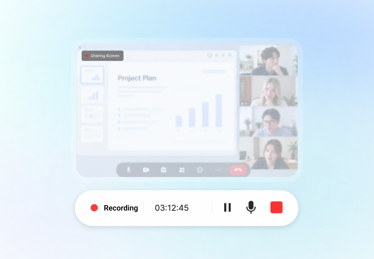 Simultaneous screen & audio recording